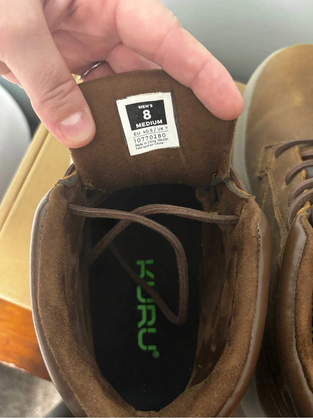 KURU Men's Chestnut Brown Leather Chukka Boots